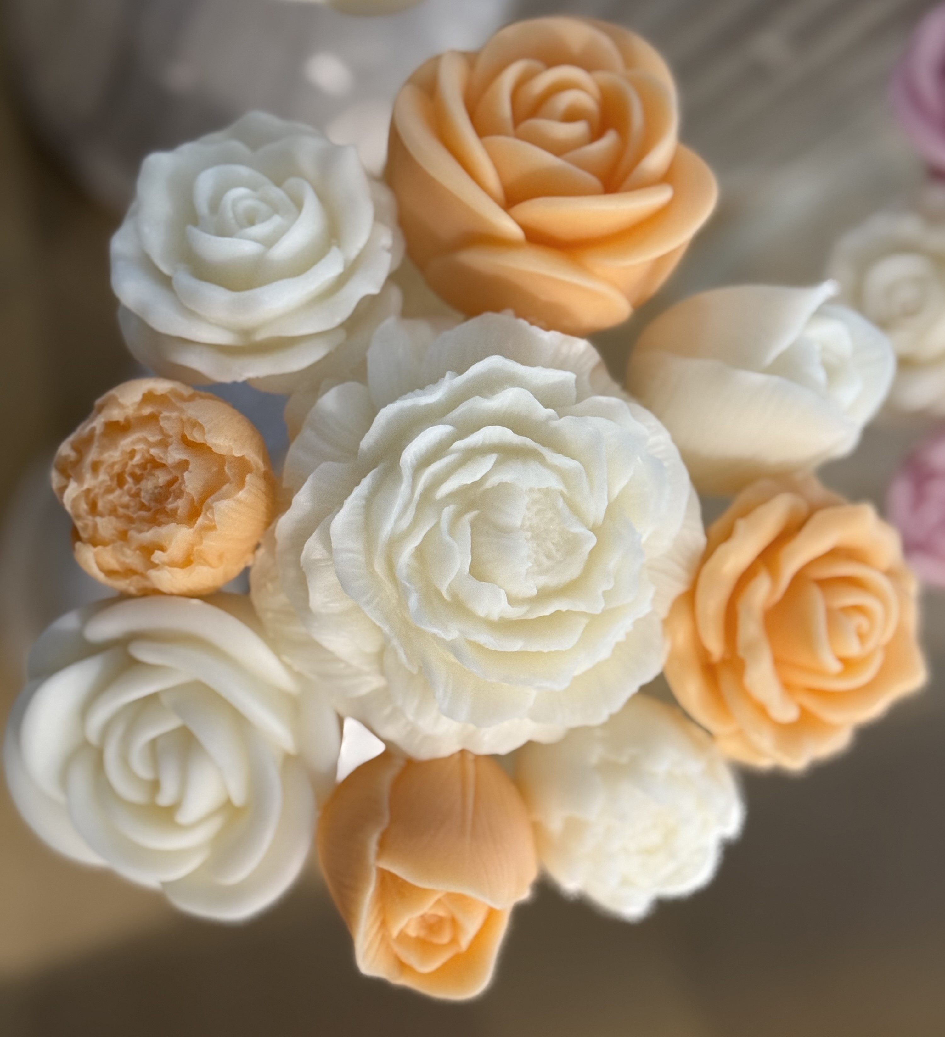 Bouquet de Fondants parfumés en forme de fleurs