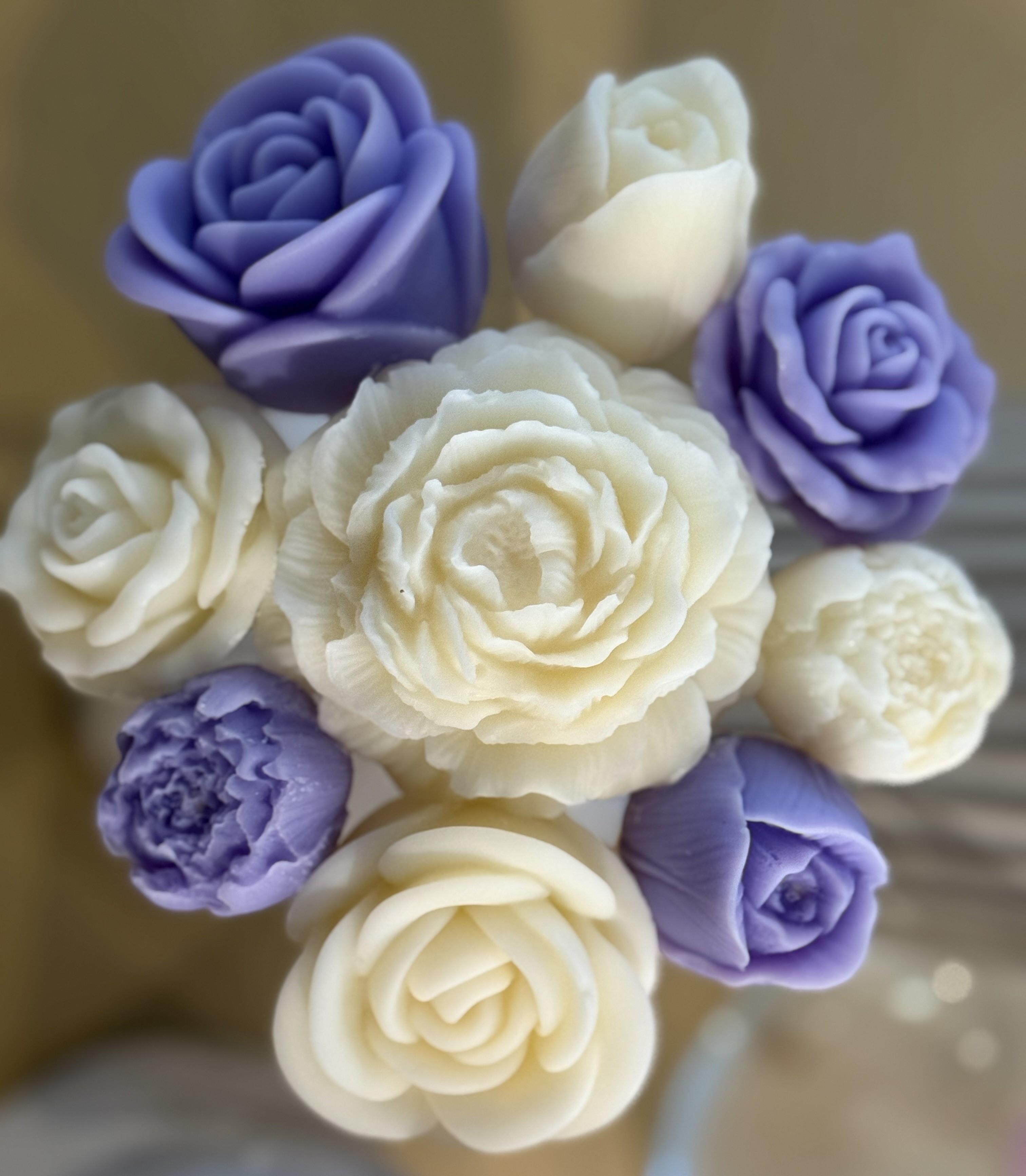 Bouquet de Fondants parfumés en forme de fleurs