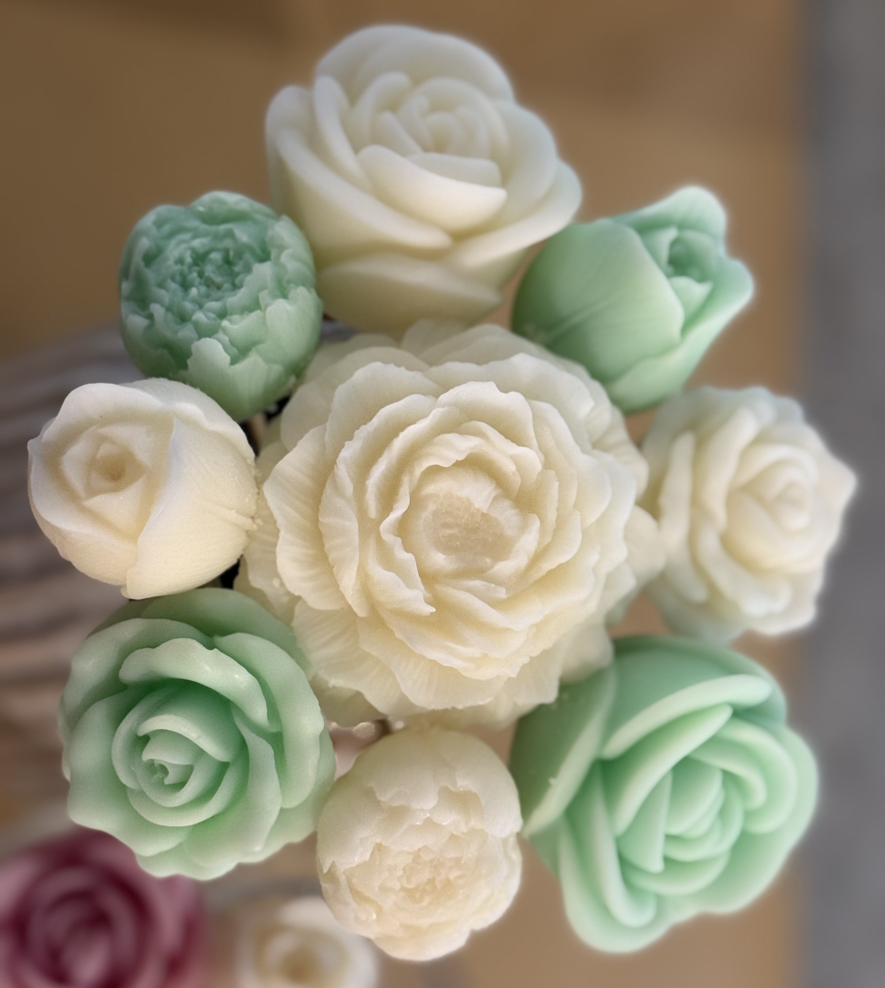 Bouquet de Fondants parfumés en forme de fleurs