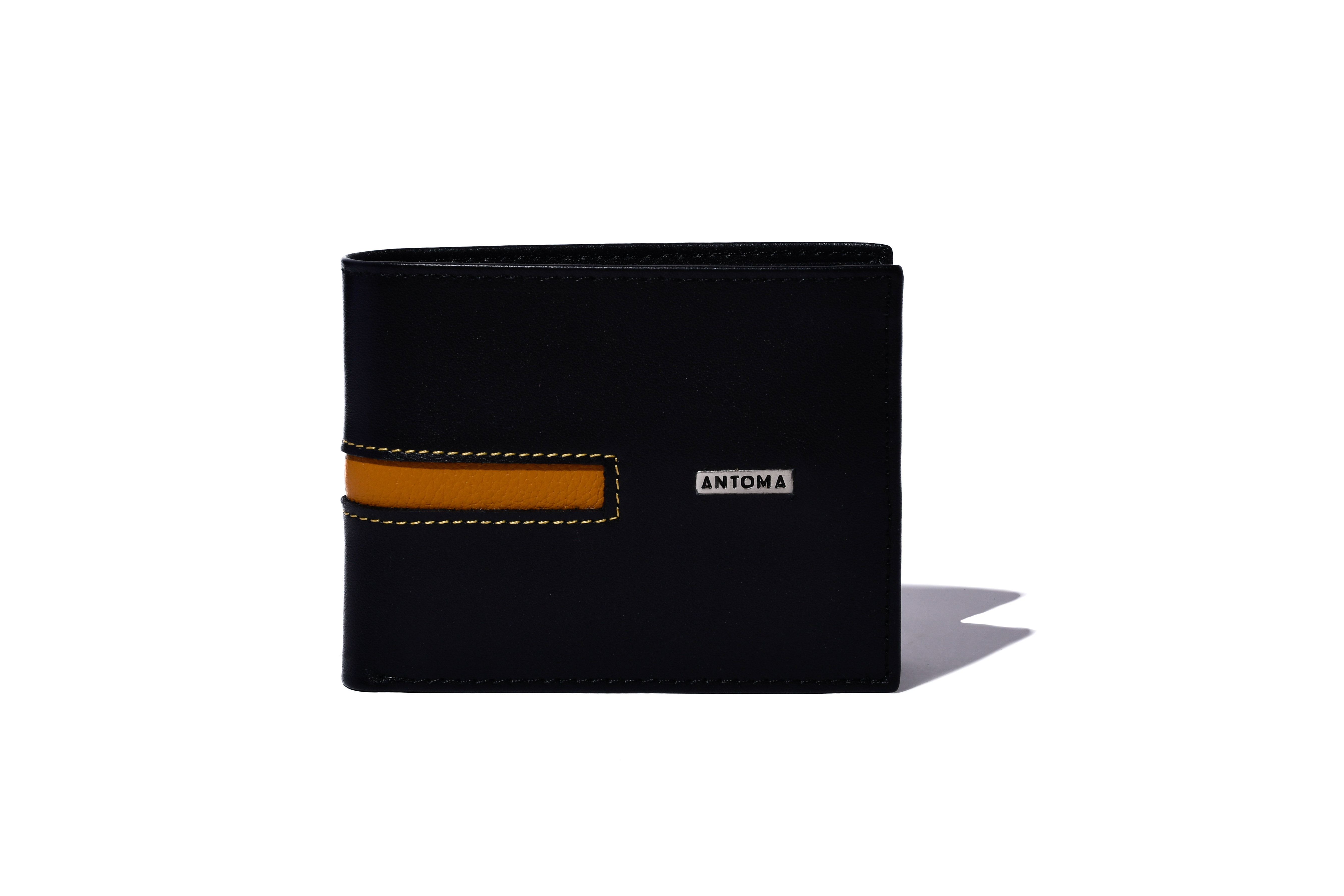 Cartera de cuero negra