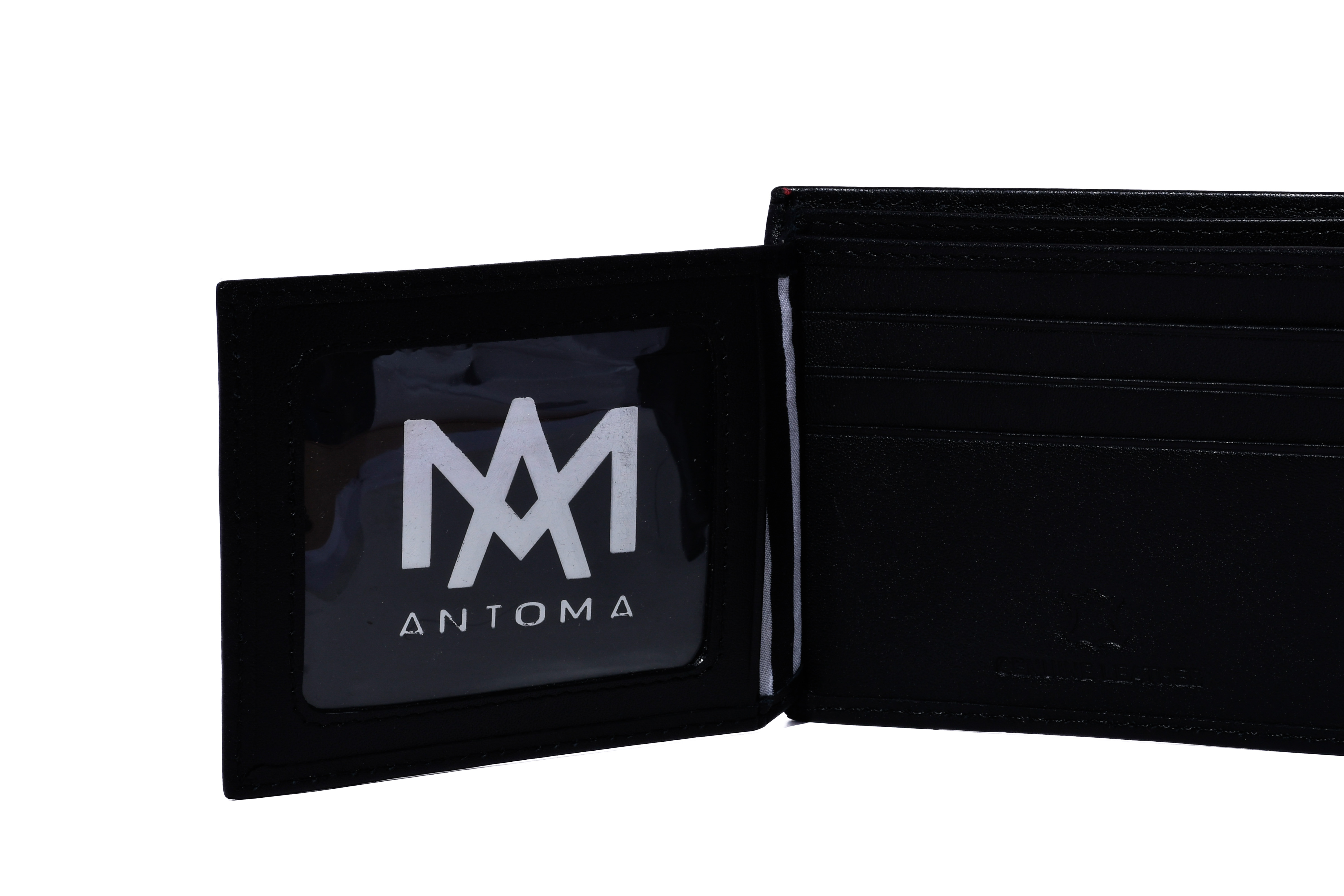 Cartera de cuero negra