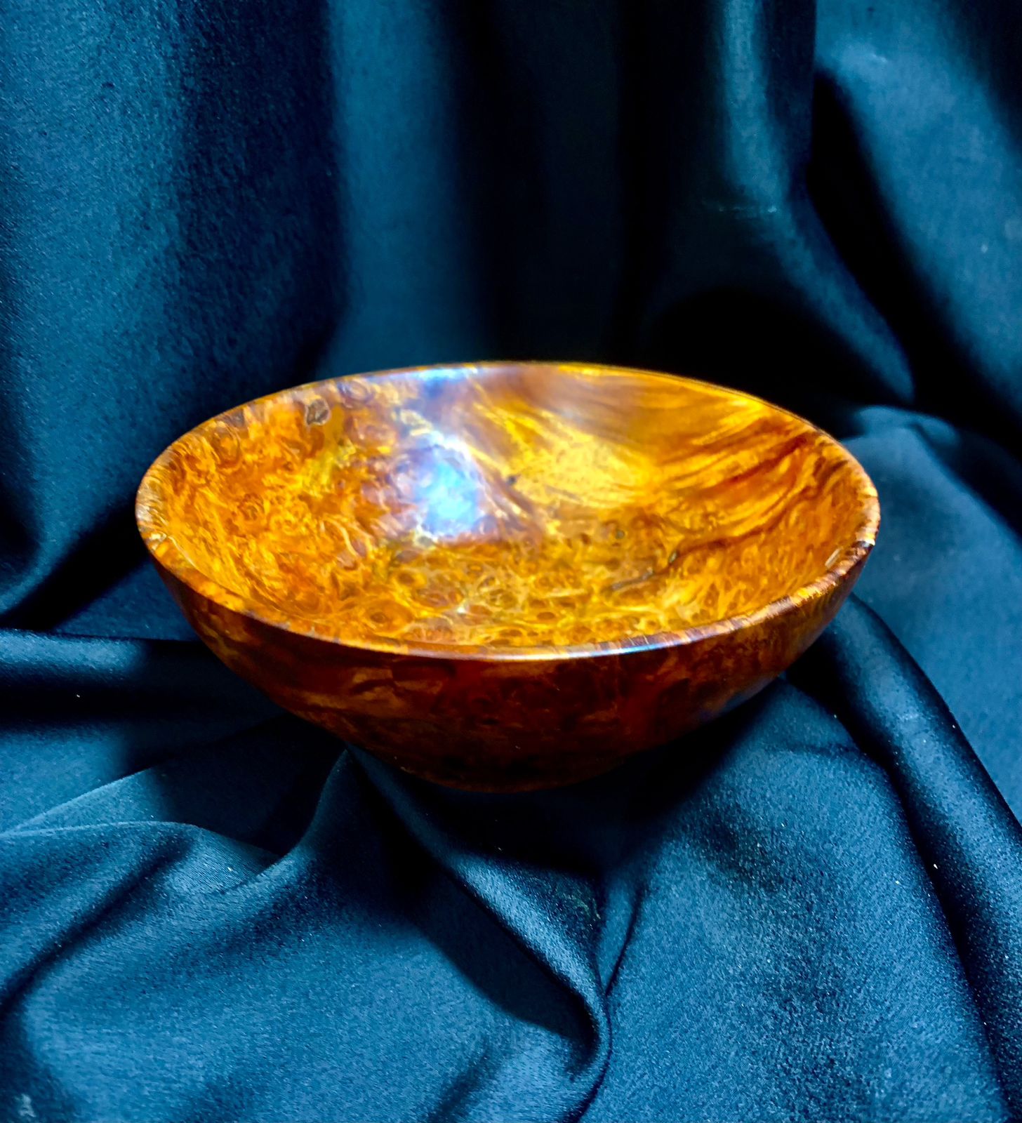 Amboyna Burl Wooden Bowl
