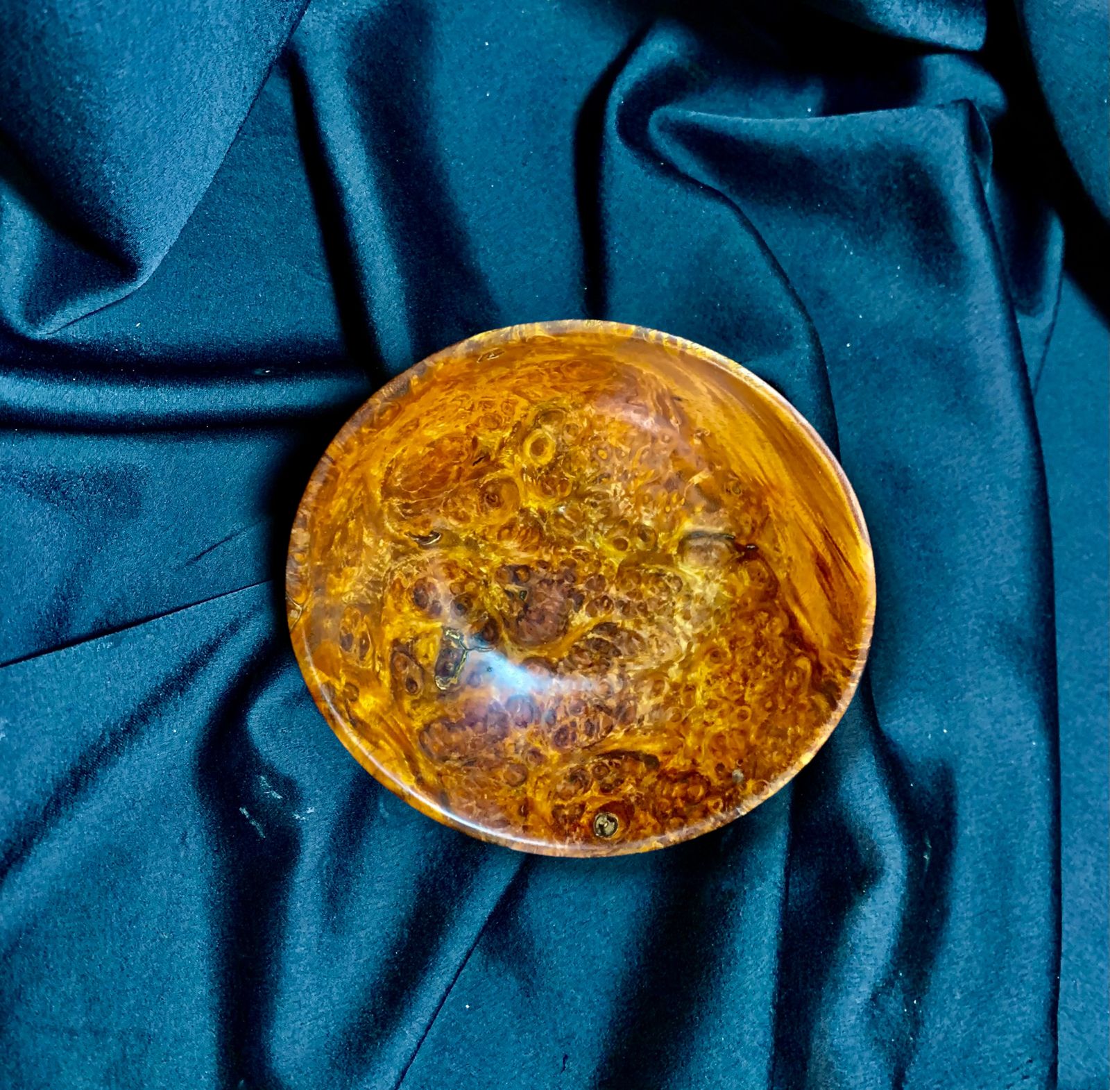 Amboyna Burl Wooden Bowl