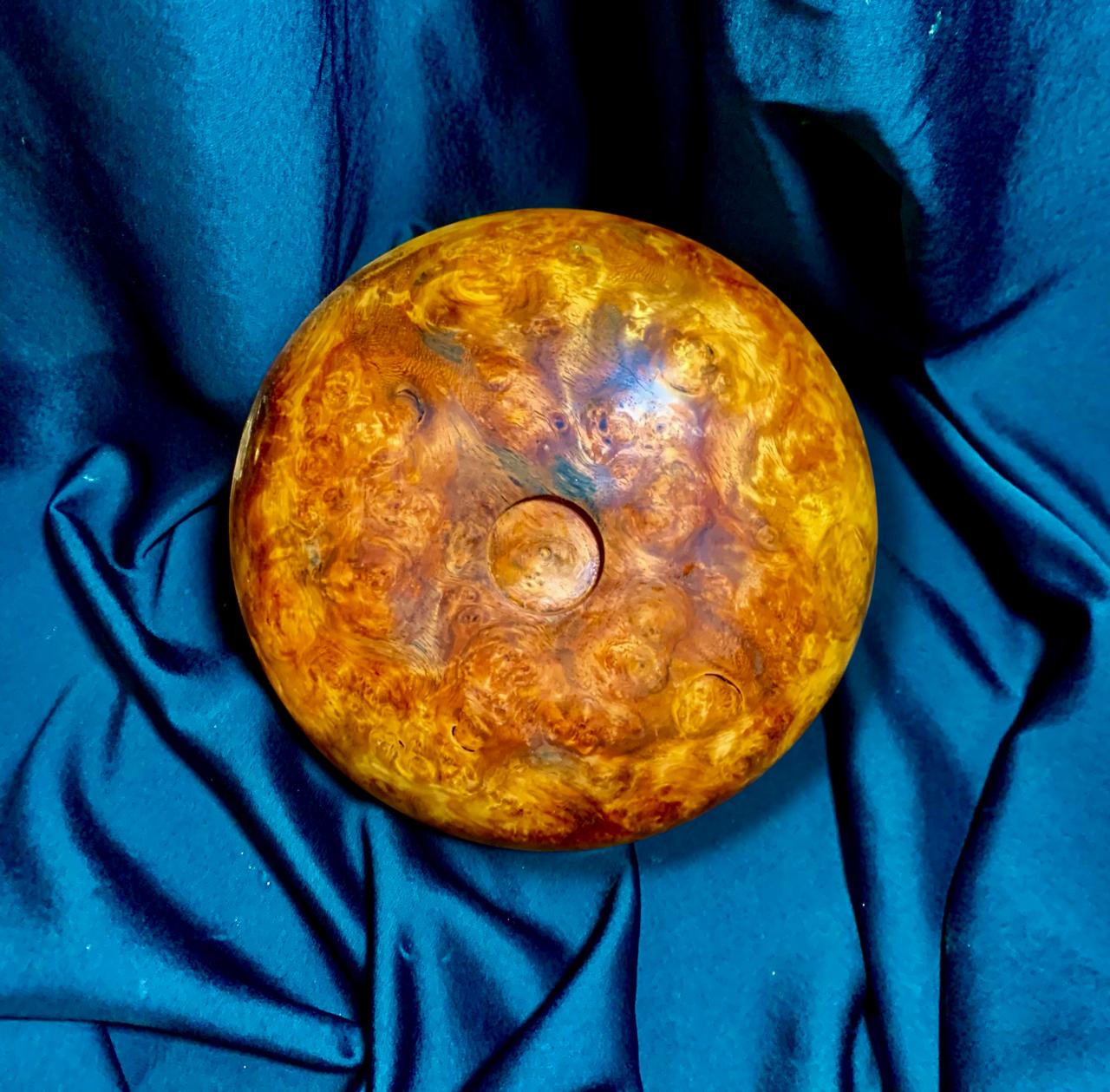 Exquisite Amboyna Burl Art Bowl