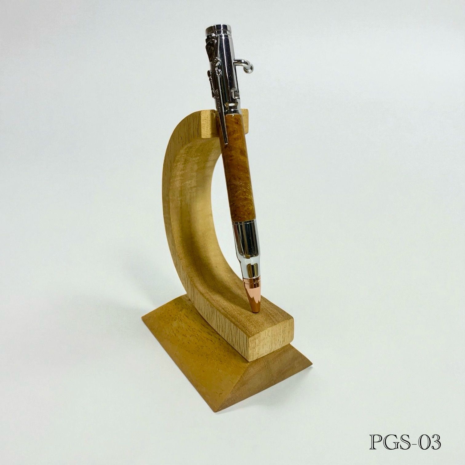 Handcrafted Gun-Style Burl Wood Pen