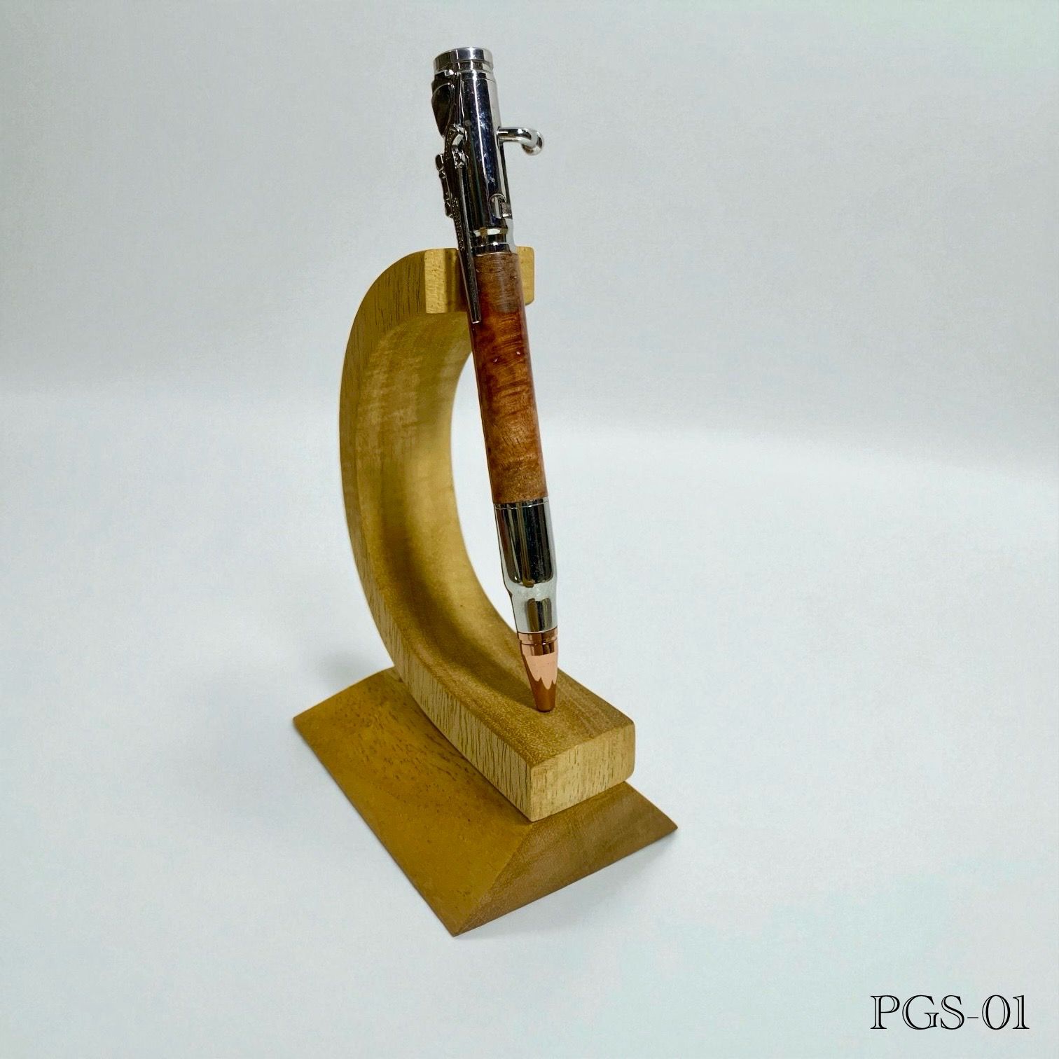 Handcrafted Gun-Style Burl Wood Pen