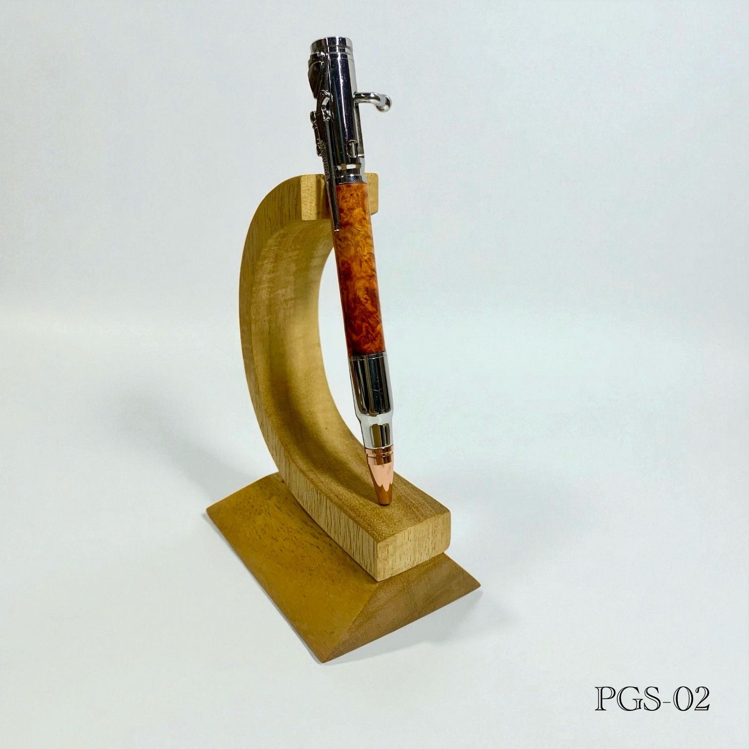 Handcrafted Gun-Style Burl Wood Pen