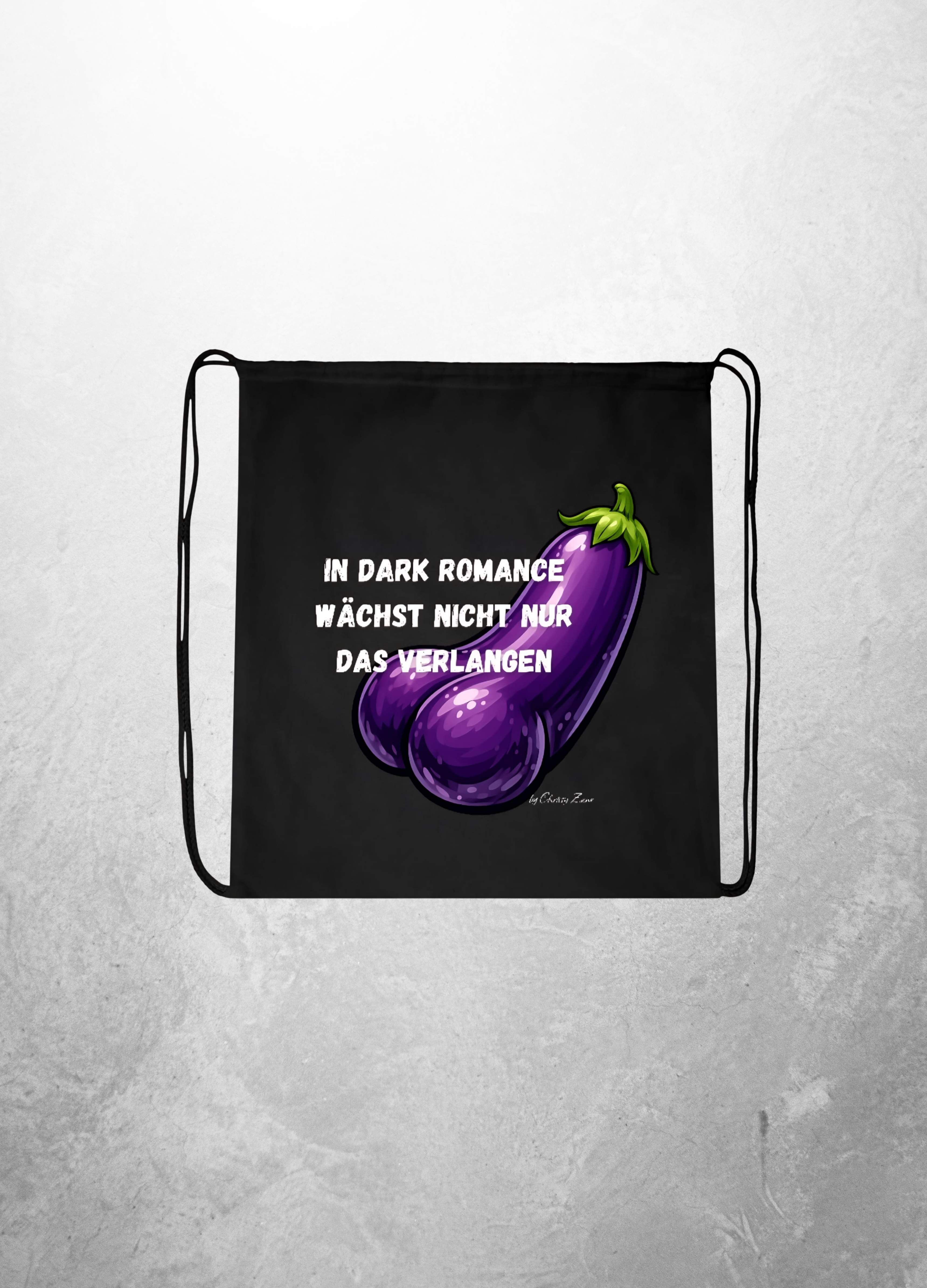 Gymbag mit Auberginen-Motiv