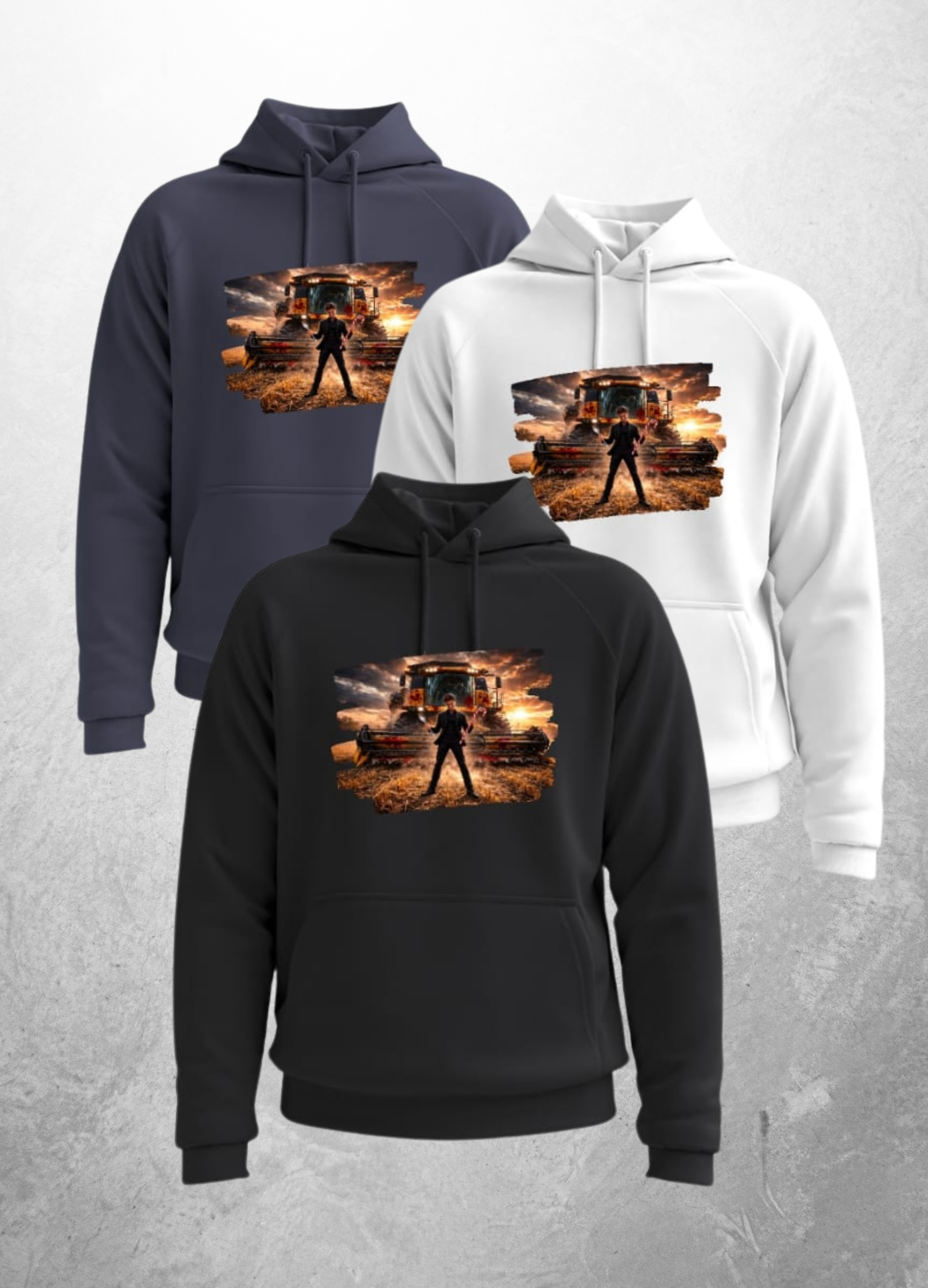 Hoodie Mähdrescher schlicht