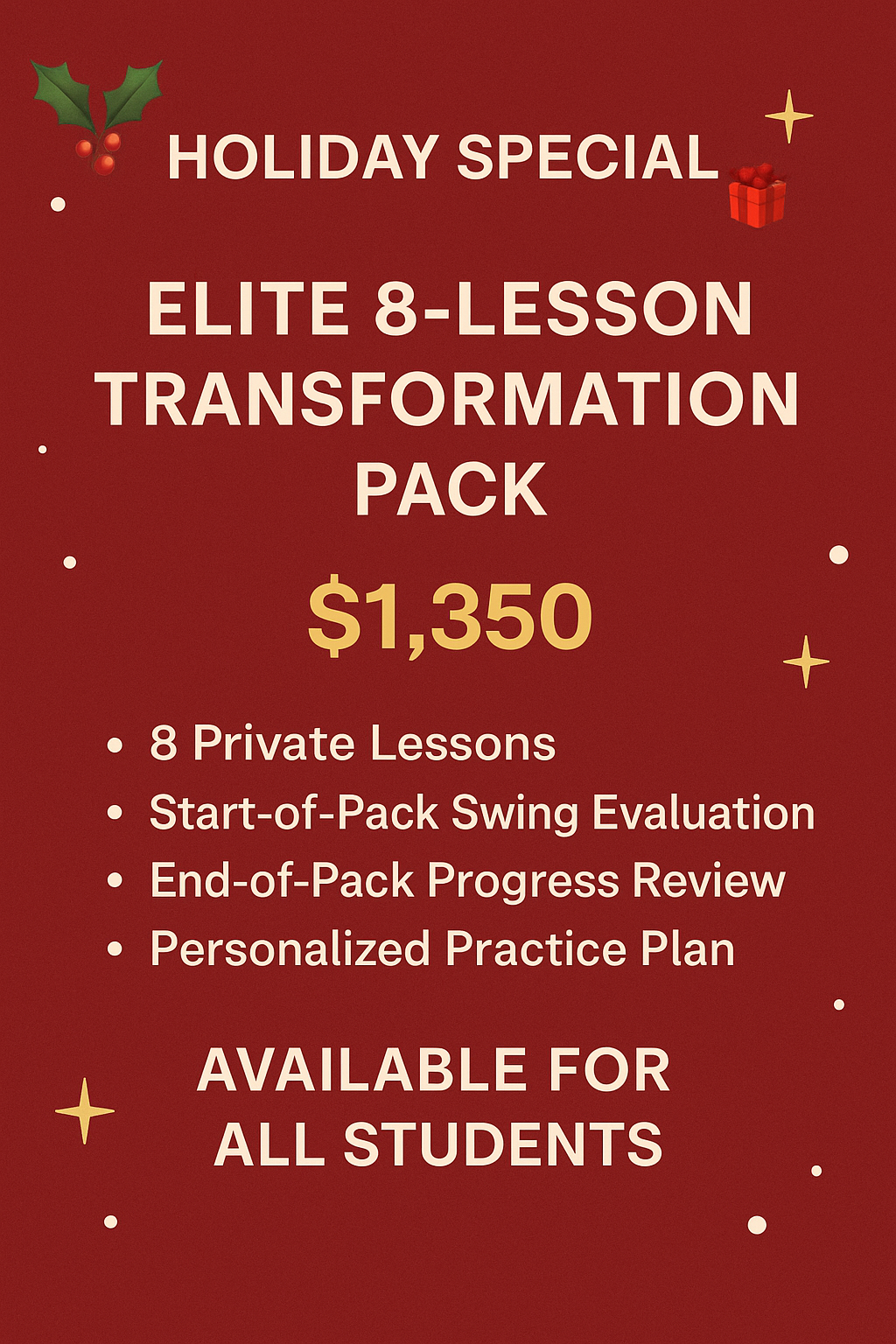 Elite 8-Lesson Transformation Pack