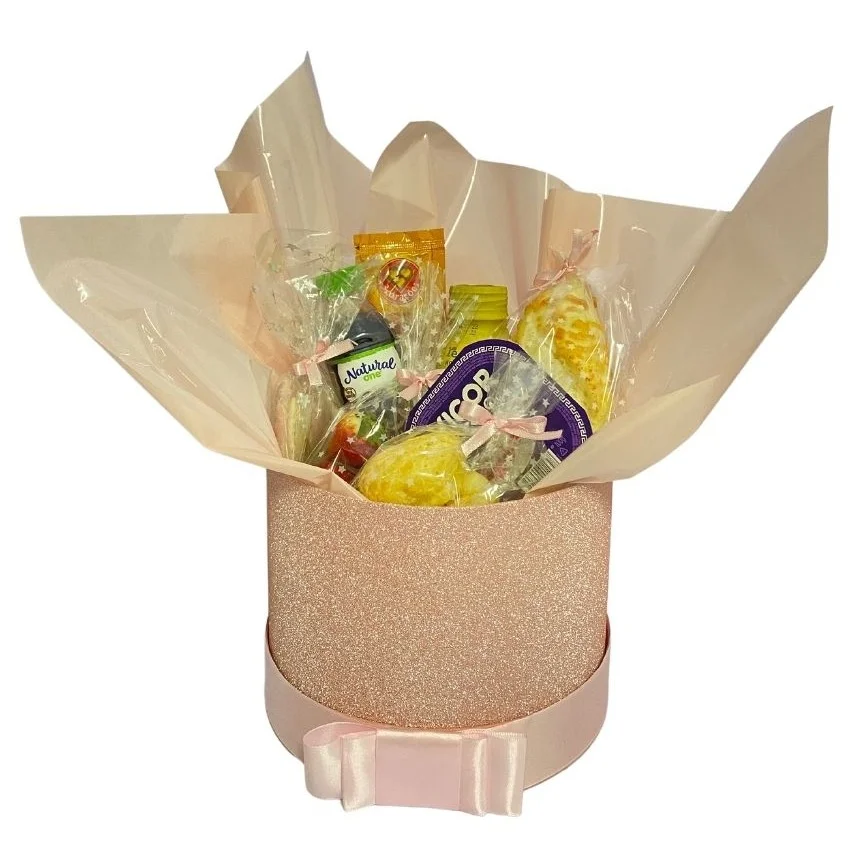 Box Café da Manhã Rosa Glitter