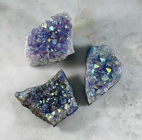 Rainbow Aura Amethyst Cluster (Small)