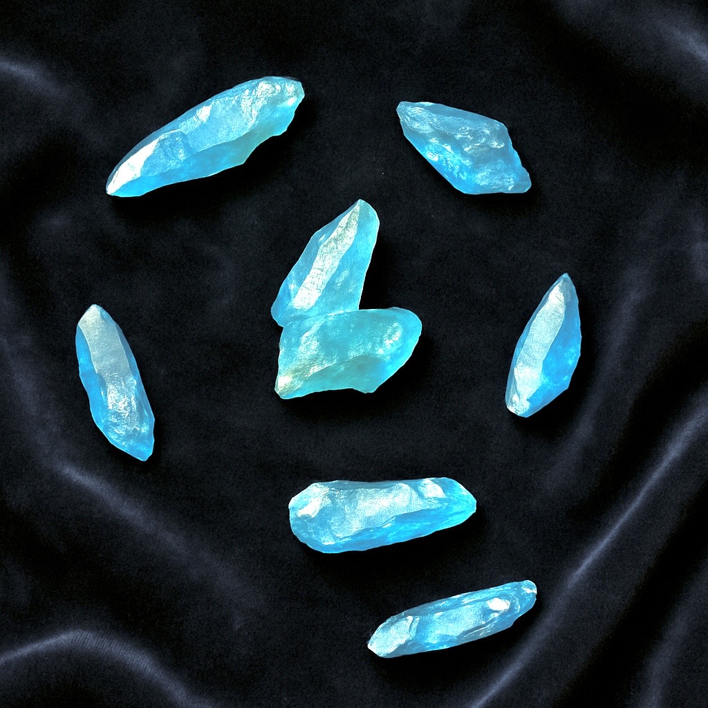 Aqua Aura Quartz Points