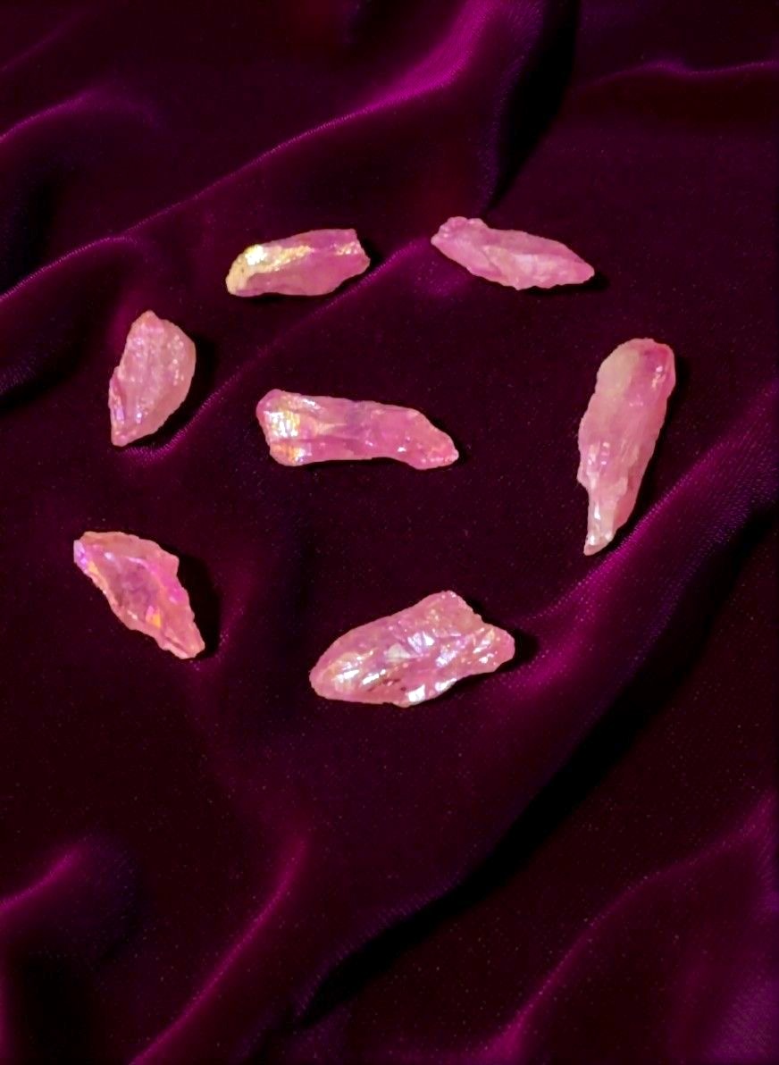 Pink Aura Quartz Points