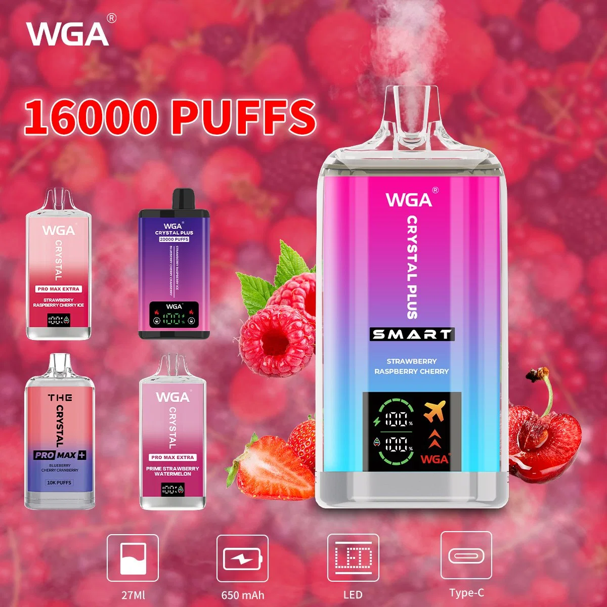 WGA Crystal Plus Smart 16000 Puffs