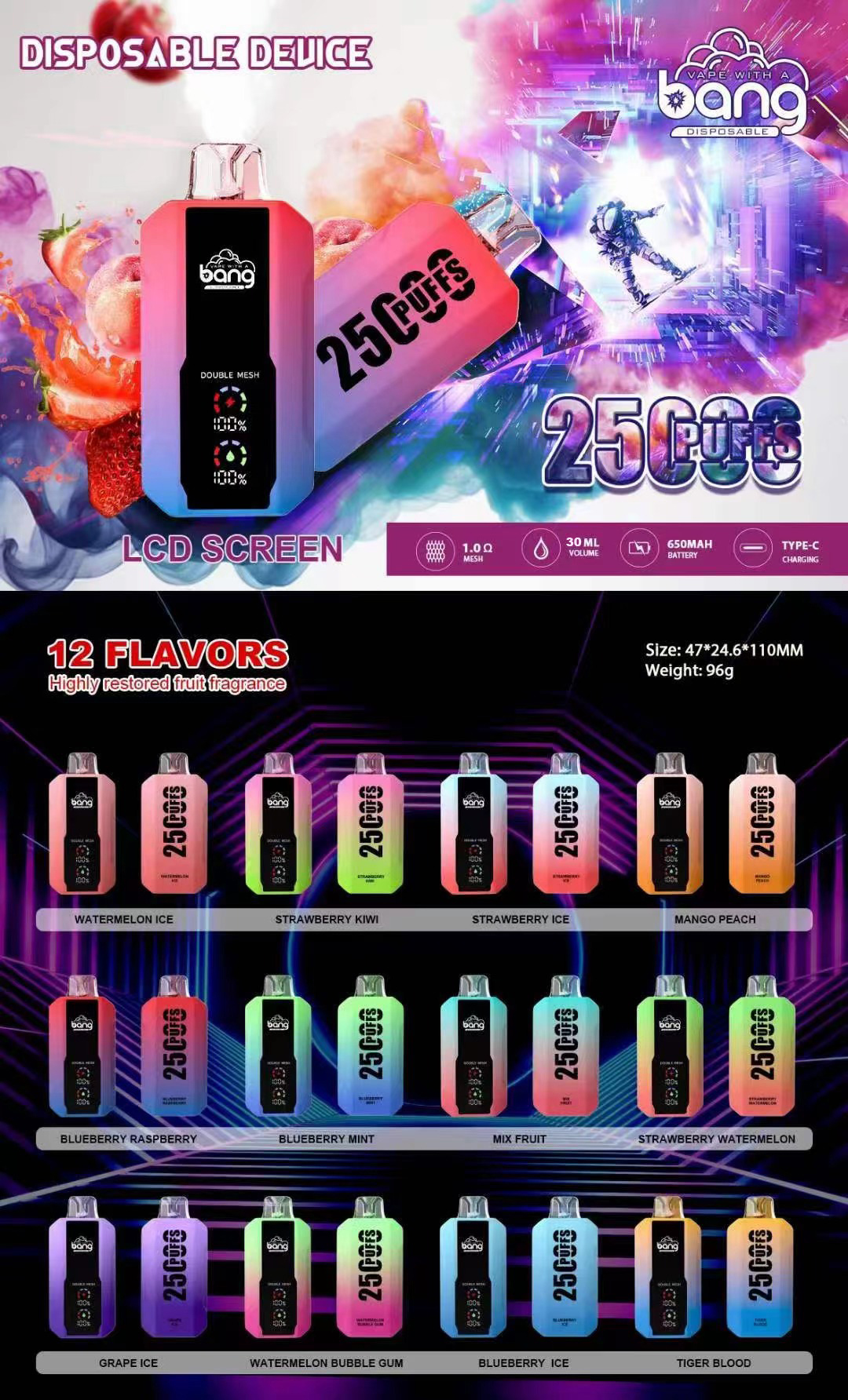 Bang 25000 Puffs - Vente en Gros 