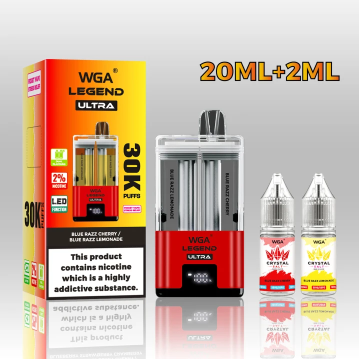 WGA Crystal LEGEND ULTRA 30000 Puffs Double saveur Vape