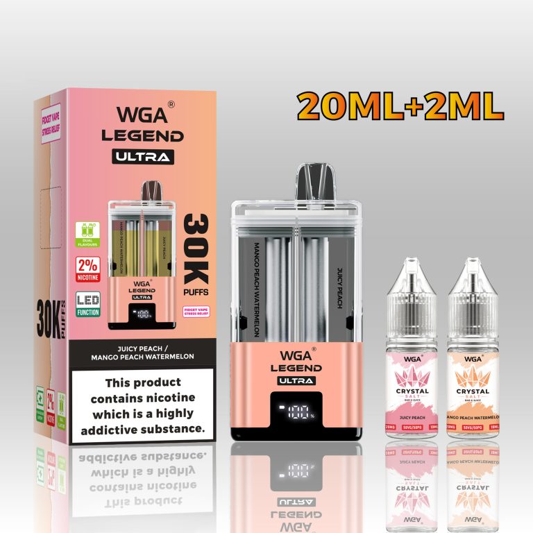 WGA Crystal LEGEND ULTRA 30000 Puffs Double saveur Vape