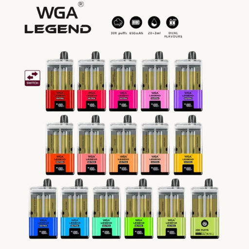 WGA Crystal LEGEND ULTRA 30000 Puffs Double saveur Vape