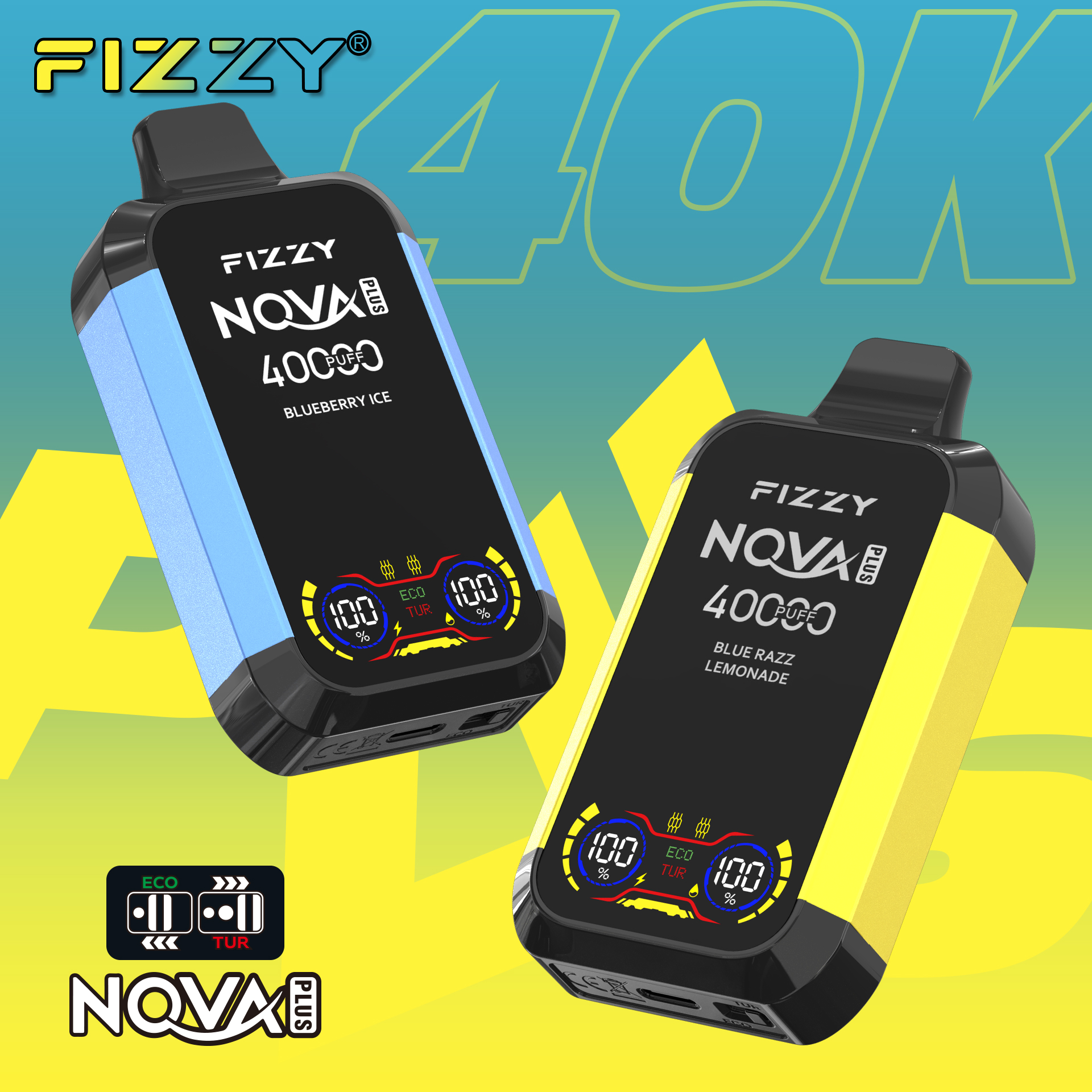 Fizzy Nova Plus – 40 000 bouffées jetables | B2B EU Stock