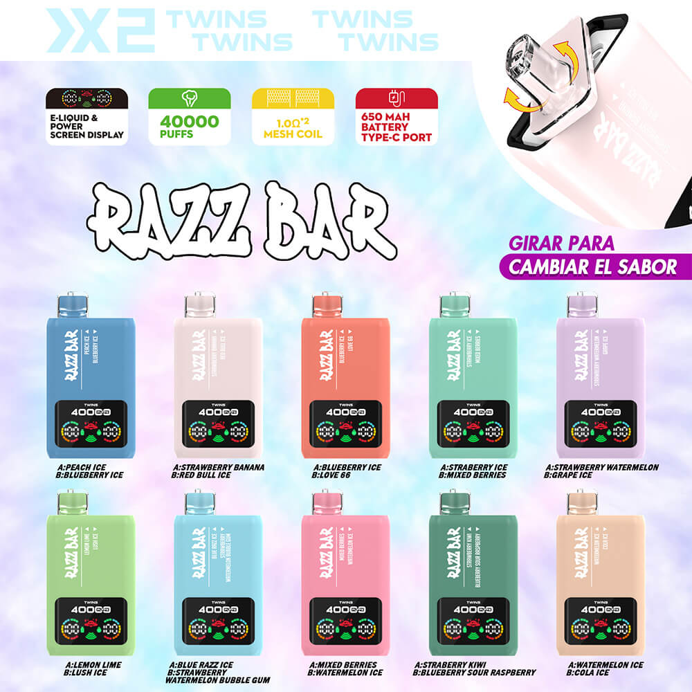 RAZZ BAR TWINS 40000 Puffs– Vente en gros