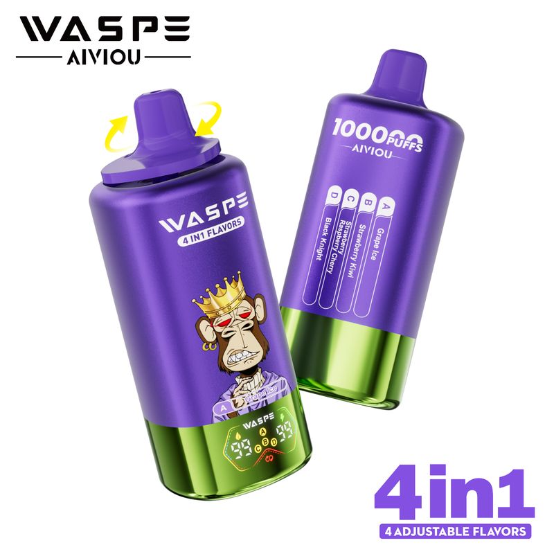 WASPE 4 en 1 Vape Jetable 100 000 Bouffées Quatre Saveurs