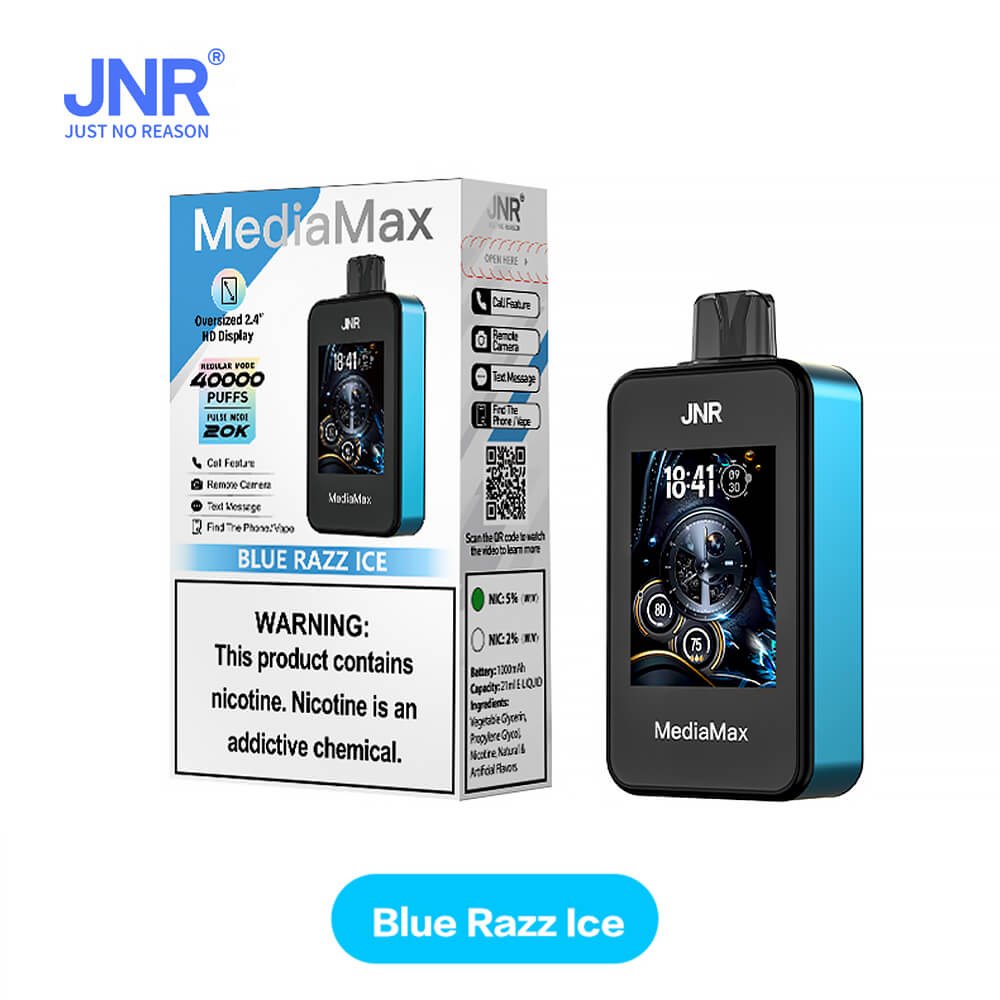 Vape jetable JNR MediaMax 40 000 bouffées – Vente en gros B2B