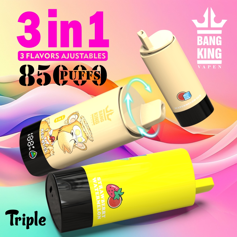 Bang King 85000 Puffs Écran LCD (3 en 1)—Stock en Chine