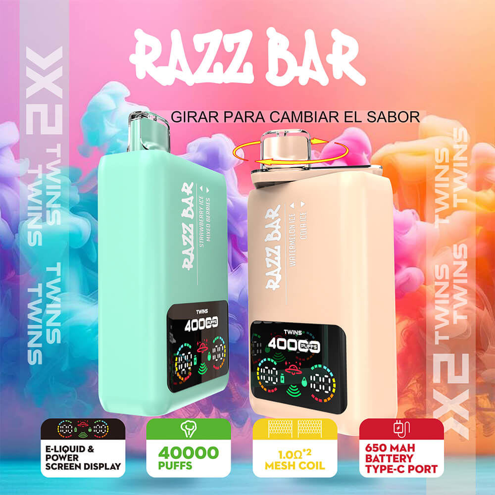 RAZZ BAR TWINS 40000 Puffs– Vente en gros