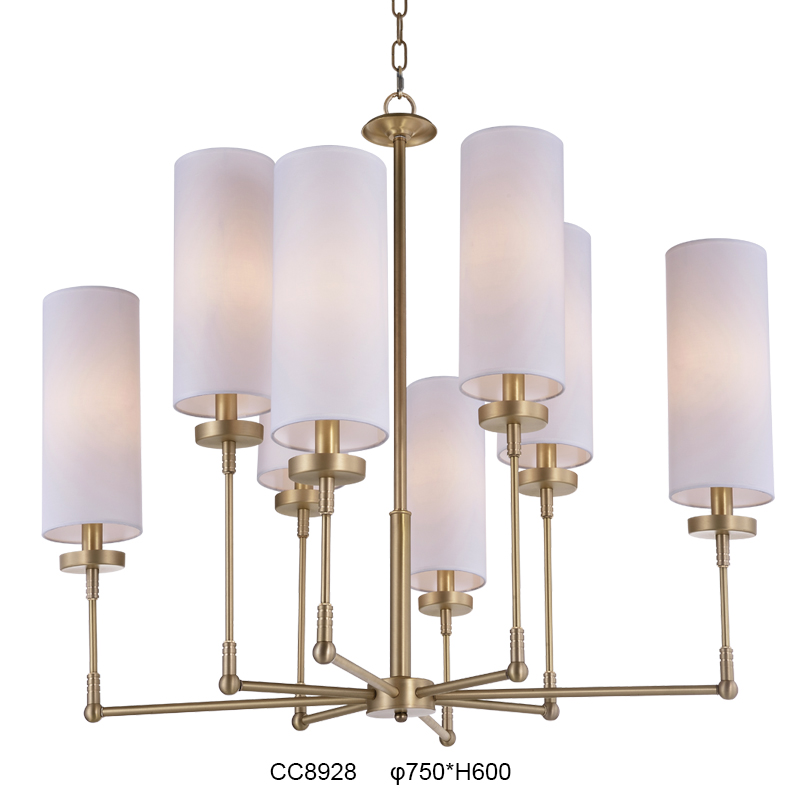 Modern Brass Chandelier
