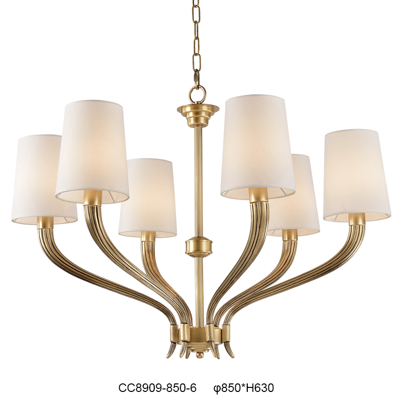 Elegant Brass Chandelier