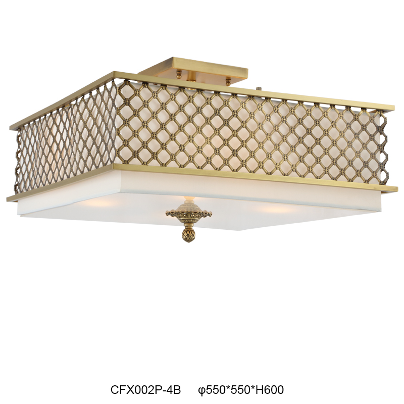 Modern Gold Square Ceiling Light