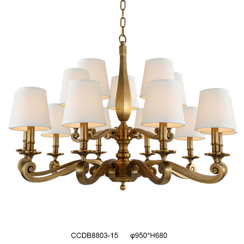 Elegant Brass Chandelier