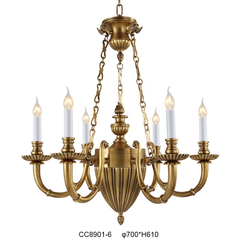 Elegant Brass Chandelier