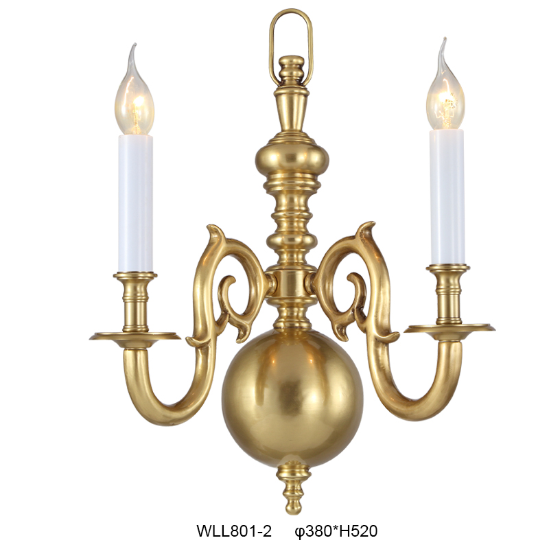 Vintage Gold Two-Light Wall Sconce