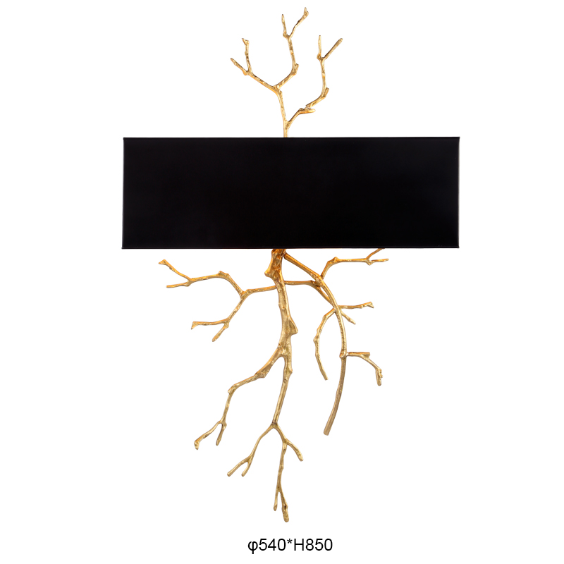 Golden Branch Wall Lamp