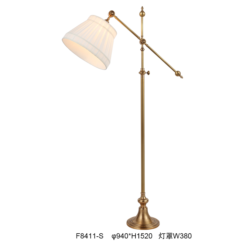 Vintage Brass Floor Lamp