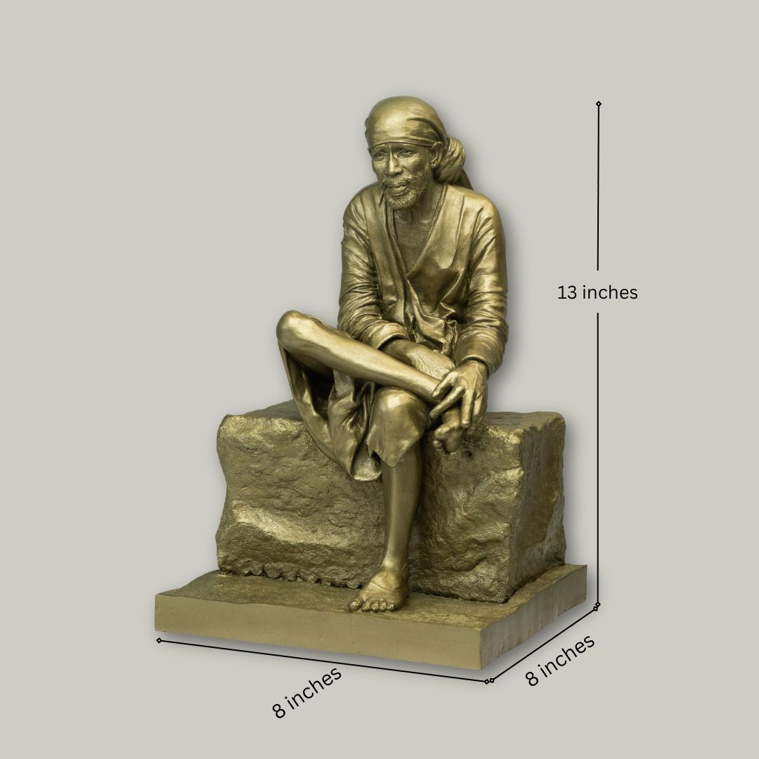 13 inch Shirdi Sai Baba - Metalic Finish