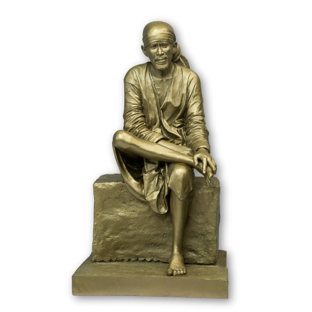 14.5 inch Shirdi Sai Baba - Metalic Finish