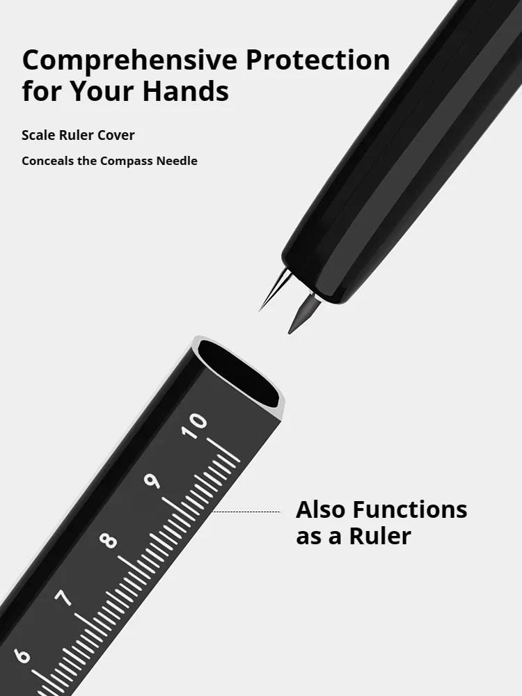 Compass Needle Cover with Scale Ruler