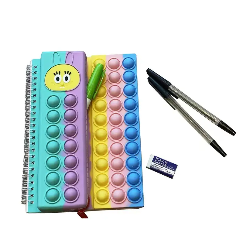 Colorful Push Pop Bubble Notebook Set