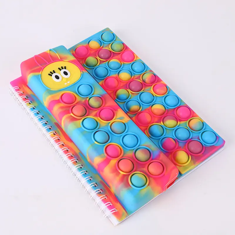 Colorful Push Pop Bubble Notebook Set