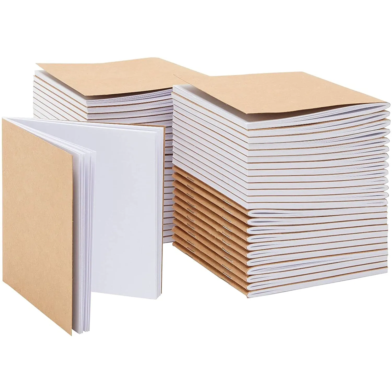 Pack of Blank Kraft Notebooks