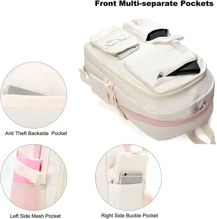 Stylish White Backpack