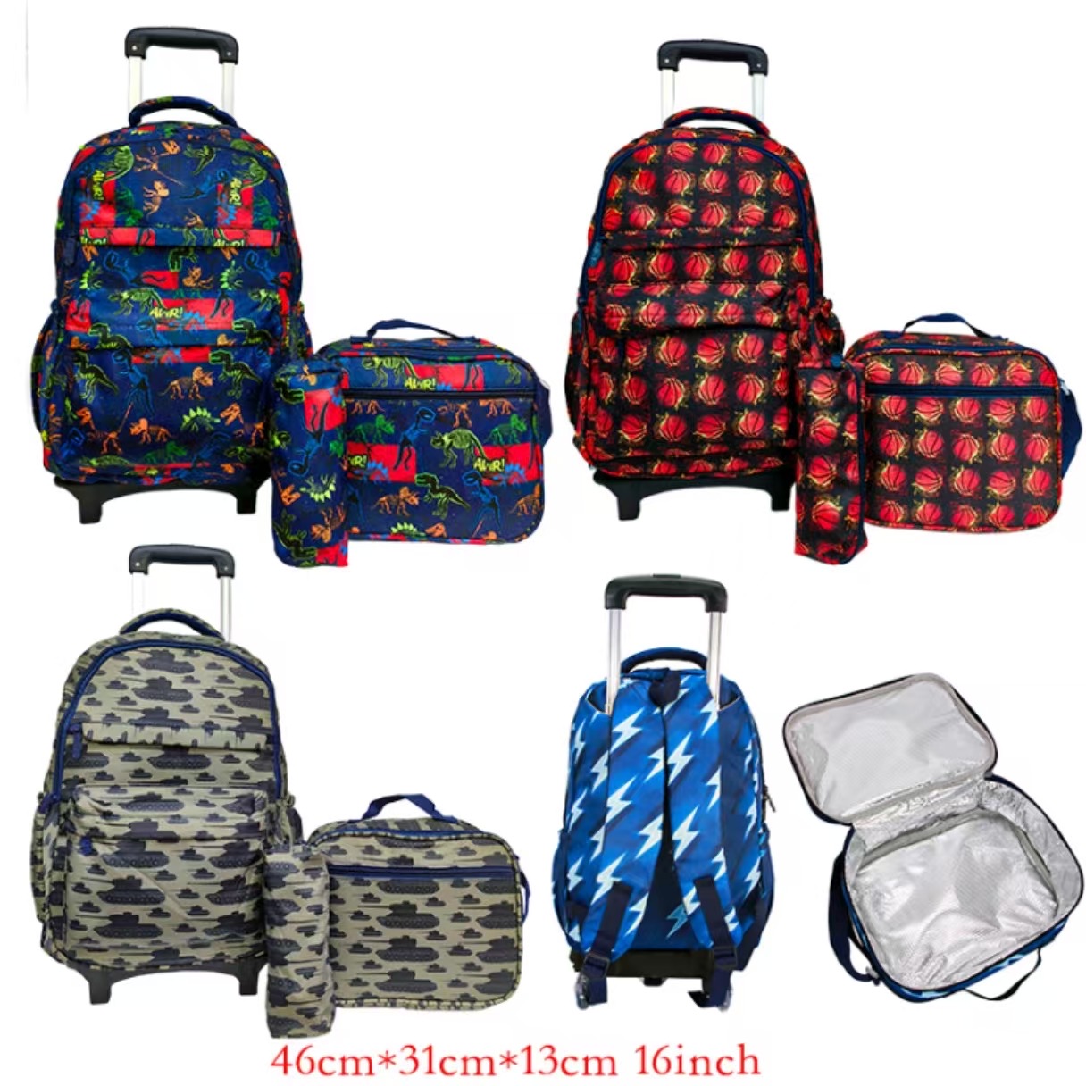 Kids Rolling Backpack Set