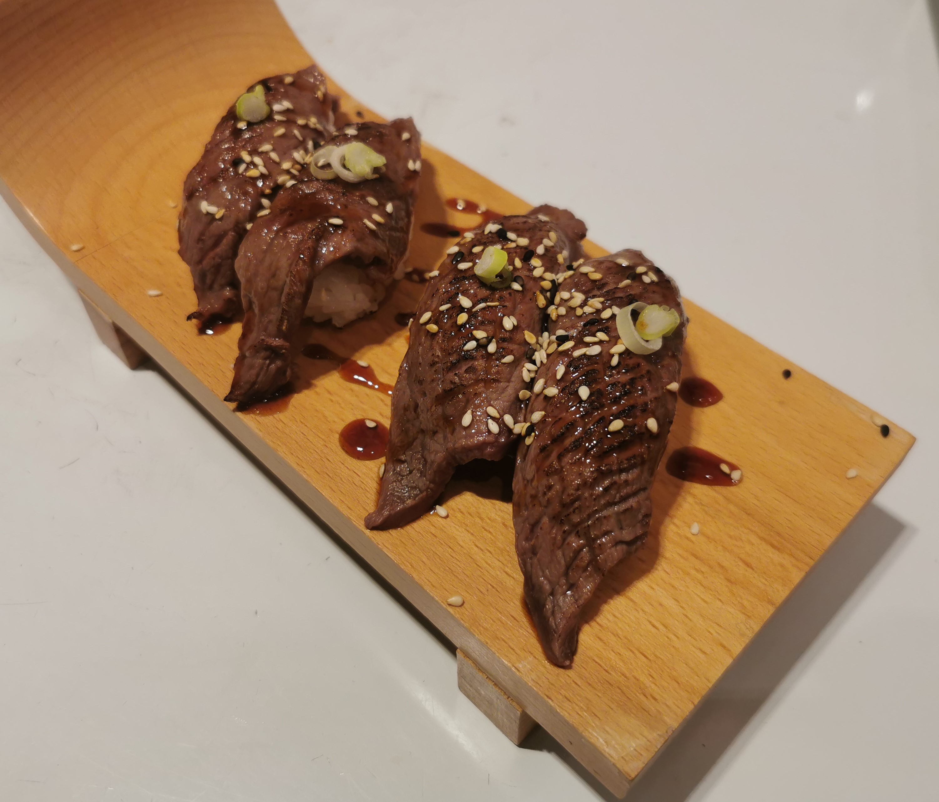 Wagyu Beef Aburi sushi