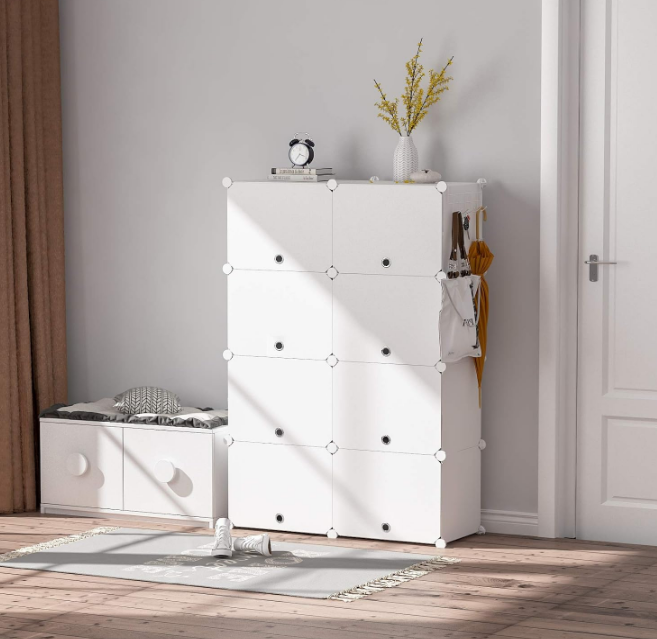 Shoe Rack, 8 Tier Shoe Storage Cabinet 32 Pair Plastic Shoe Shelves Organizer for Closet Hallway Bedroom Entryway