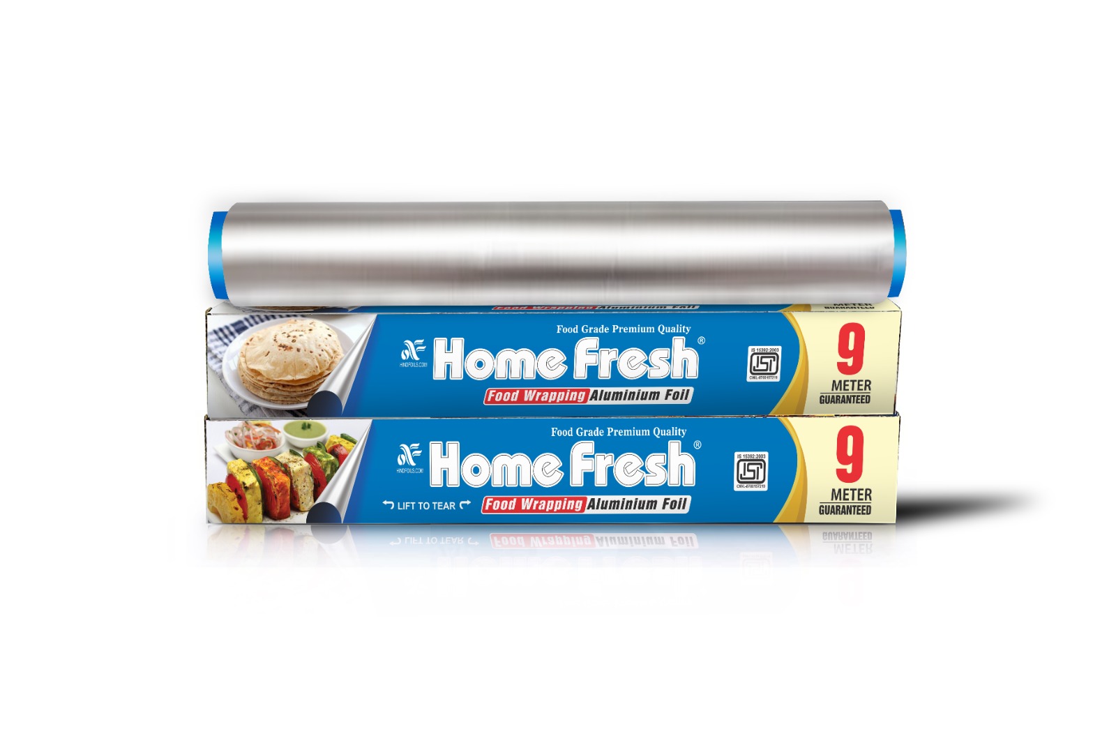 HomeFresh Silver Aluminium Foil for Food Packing 9m with 11 Micron Thickness | Keeps Food Warm and Hygienic | Ideal for Storing, Packing, Wrapping, and Serving