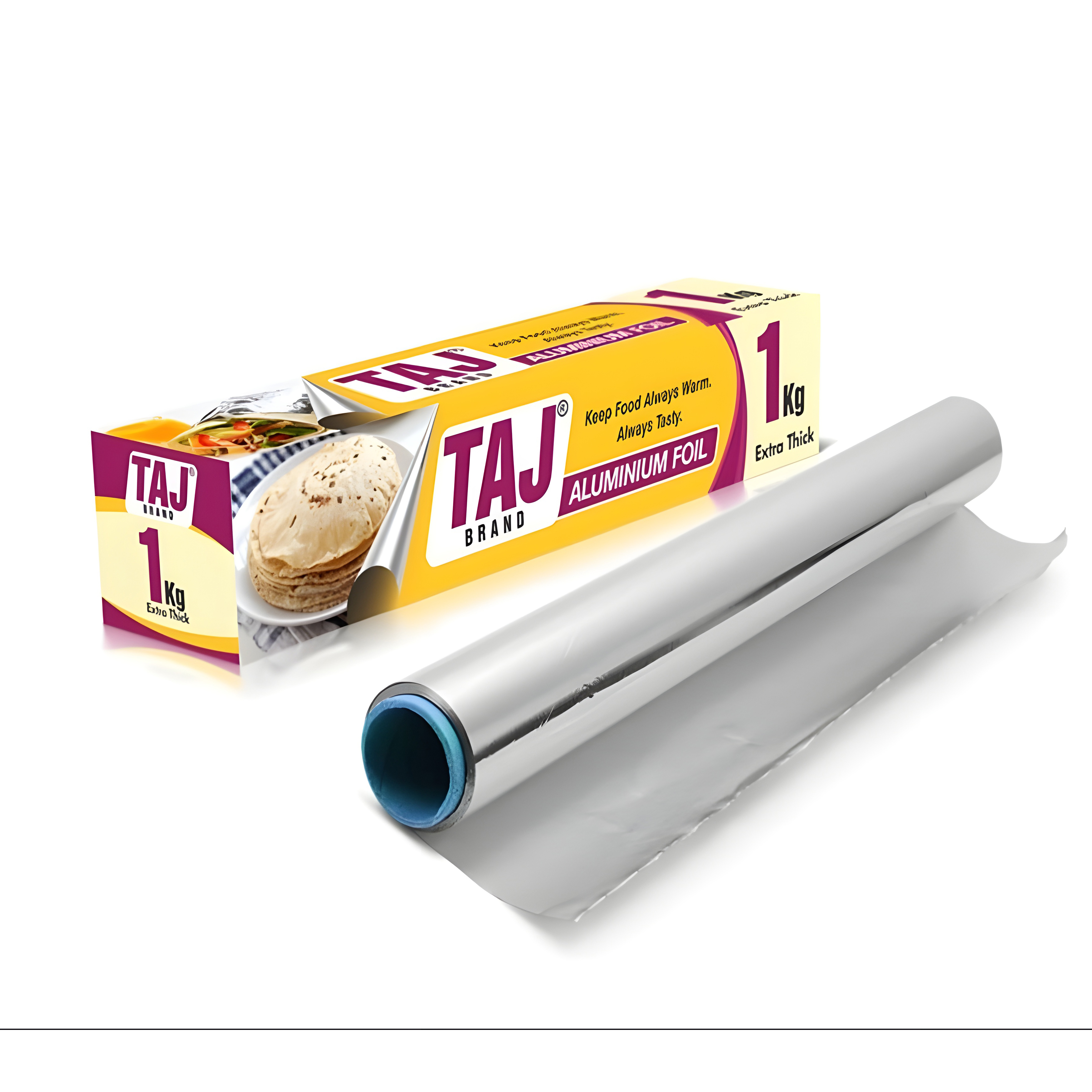 Taj Brand Aluminium Foil 1KG 18 Micron | Parchment & Wrapping Paper | Perfect for Packing, Wrapping & Cooking Food | Pack of 1