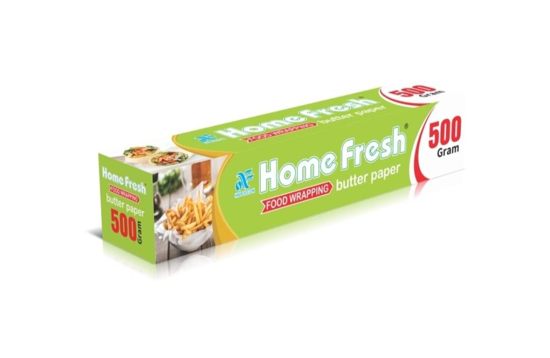 HomeFresh 500Gm Butter Paper Rolls, Parchment Paper for Food, Disposable Food Wrappers, Fresh Food Rapper Rolls, Baking Paper, Cooking Paper, Sandwich Wrapping Paper, Paper Roll for Food Wrap